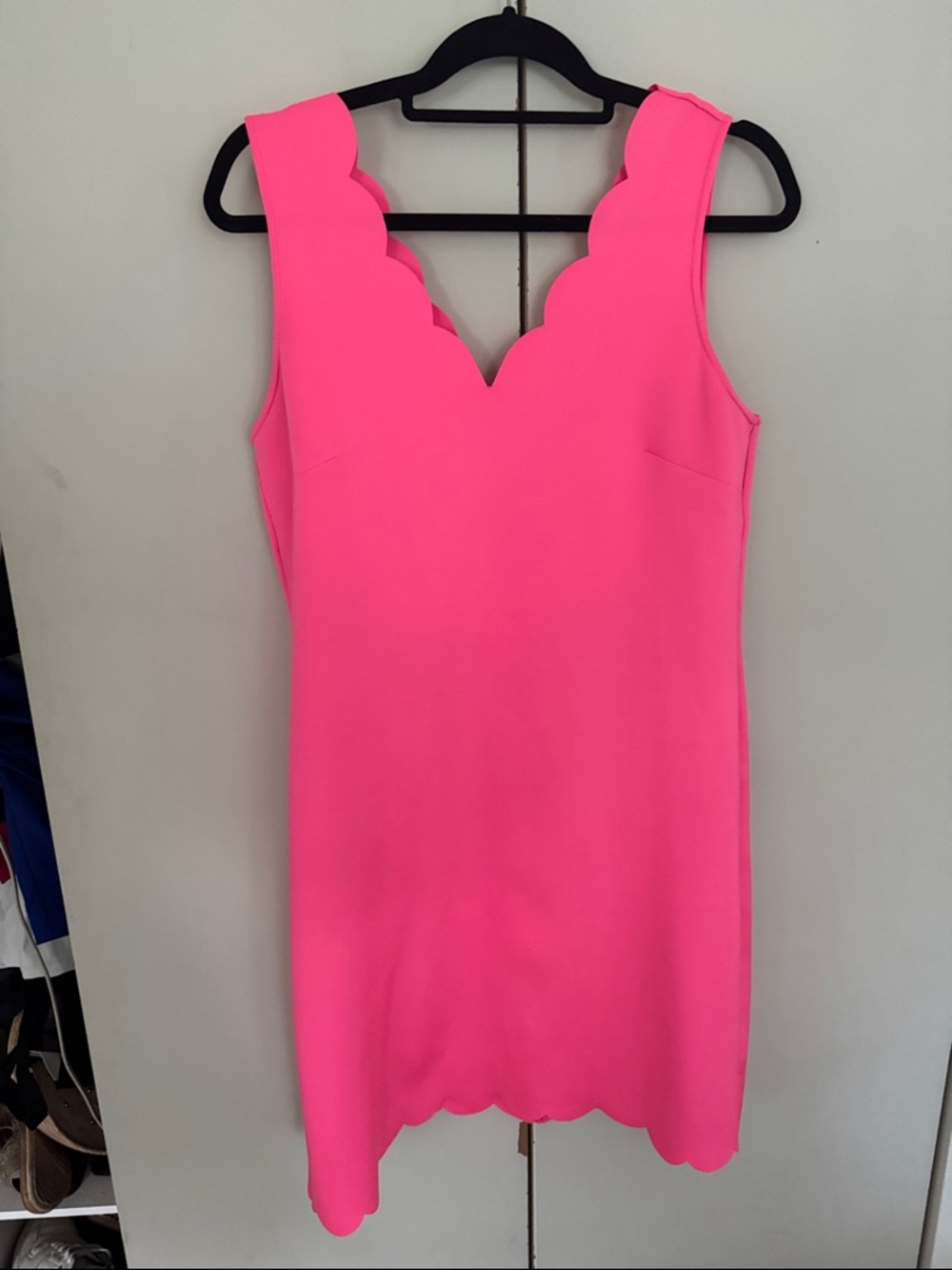 Sleeveless Scallop-Edge Pink Dress Lilly Pulitzer